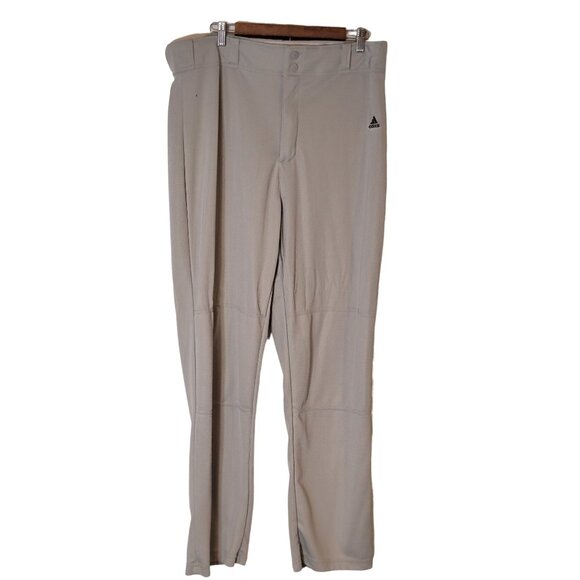 Adidas Baseball Softball Pants Men's Size XL Gray Straight Leg Climalite - Picture 2 of 7